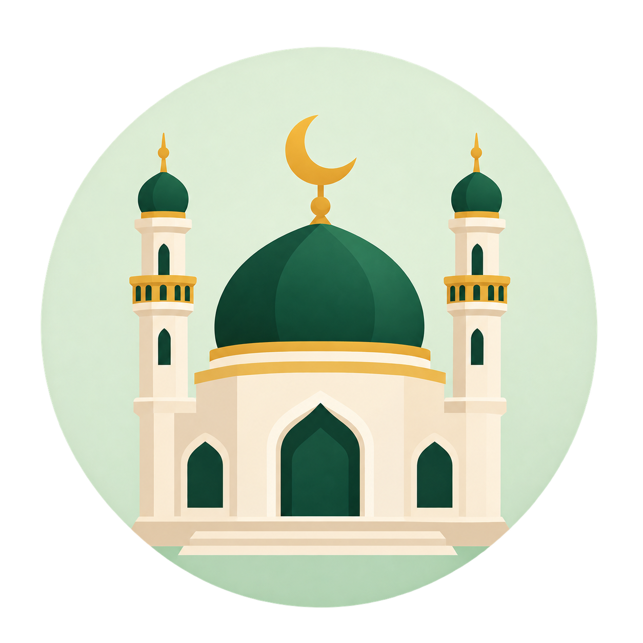 Mosque illustration for online Tasbih Counter