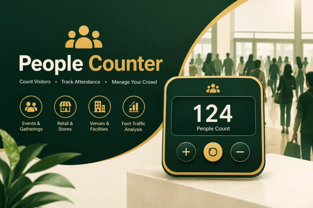 People Counter online tool for tracking visitors, attendance, and foot traffic